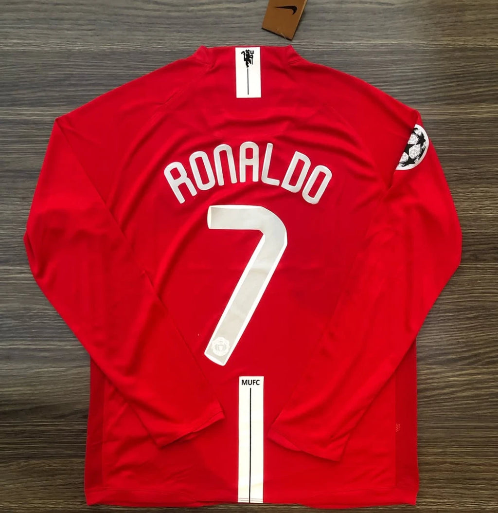 Manchester United Cristiano Ronaldo #7 2007/08 UCL Final Home red Jersey