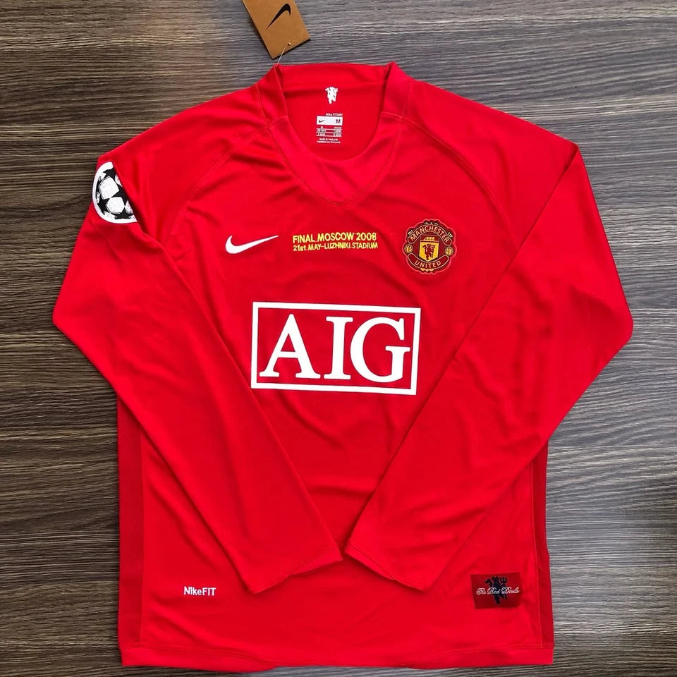 Manchester United Cristiano Ronaldo #7 2007/08 UCL Final Home red Jersey